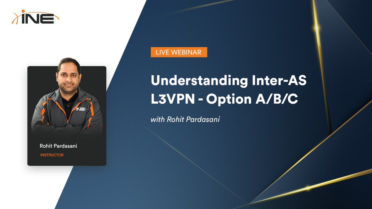 ine's tweet photo. #ICYMI  @RohitPardasani's webinar "Understanding Inter-AS #L3VPN - Option A/B/C" is now available for viewing! https://t.co/cq1l1u4bc5 https://t.co/KDDwUjdTZS
