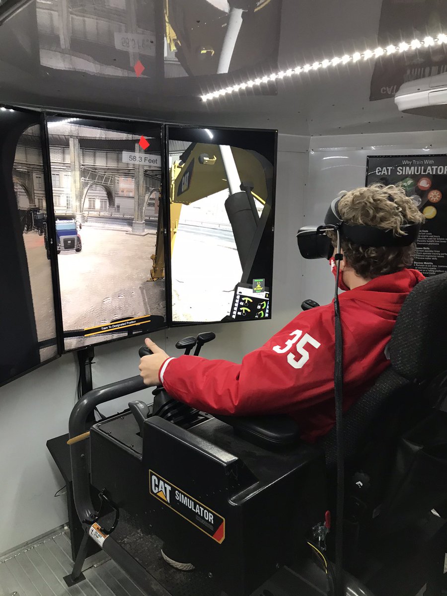 STAIndTech's tweet photo. Thanks to @NEiowaCC and @myniacc for getting a construction  equipment VR simulator to St. Ansgar. https://t.co/2kSVRcqbwm