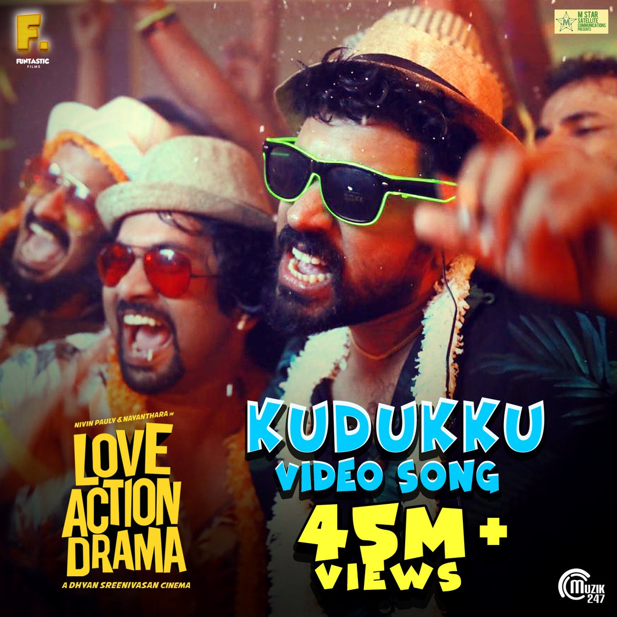#Kudukku Song from #LoveActionDrama crosses 45M+ views & 500k+ Likes in Youtube

⏭️ youtu.be/1KpTXAsNpaM

A @shaanrahman musical!🎶💯

@NivinOfficial @AjuVarghesee #Nayanthara @Vineeth_Sree #ManuManjith #DhyanSreenivasan #Cinemapranthan #Nivinpauly
