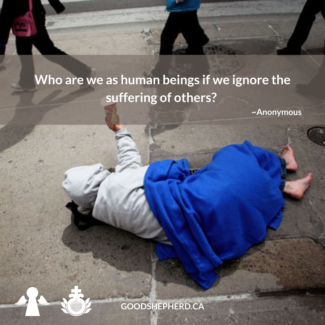 We can't ignore the suffering of others....#GoodShepherd with the help of donors, volunteers, co-workers and community support have been helping to alleviate the suffering of others for 57 years. Your help is needed today. Please donate ow.ly/8RRR50CnUBf #welcomehomeless
