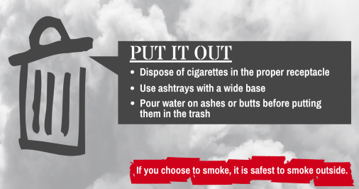 SCStateFire's tweet photo. Learn more: https://t.co/QHKnBl1s5F
#SCFireAndLifeSafety #TheresAGuideForThat #SmokeOutside #AllTheWayOut #SmokingFireSafety https://t.co/QM9yFYm3dd