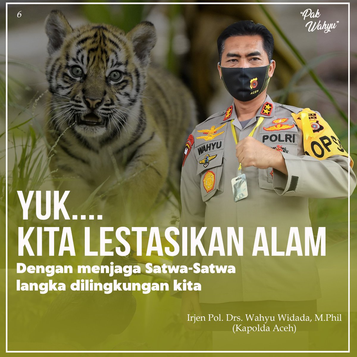 HumasTengah's tweet photo. Yuk kita jaga dan lestarikan....!!!

#Bidhumaspoldaaceh 
#multimediahumaspoldaaceh 
#KapoldaAceh 
#spripimpoldaaceh https://t.co/7d1u0EQM0w
