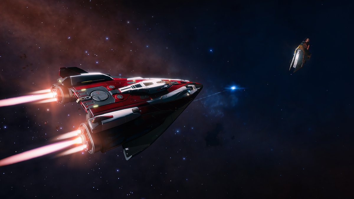 EliteDangerous's tweet photo. Greetings Commanders!  

Elite Dangerous will be free on the @EpicGames Store from 19 Nov to 26 Nov!   

Let your friends know and blaze your trails together!  

o7 https://t.co/BpeihdX0Ro