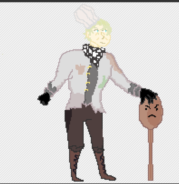 therapy_games's tweet photo. Here's what Jess has been working on! This is the battle sprite for one of our main characters, made with the Pyxel software! @UkieStudents @uk_ie  #indiedev #raisethegamejam https://t.co/VTqVYT2Oct