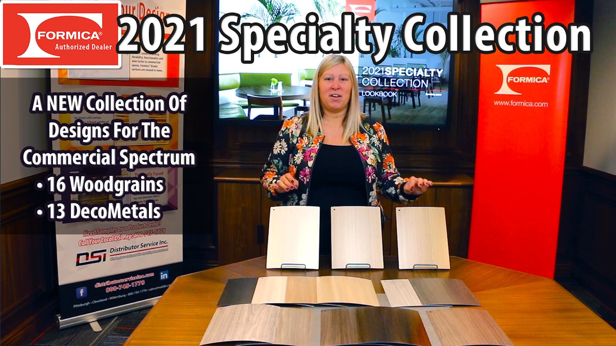 dsi_service's tweet image. The 2021 Formica® Specialty Collection has arrived. View the entire HPL New Color Palette. Woodgrains &amp;amp; DecoMetals ideal for Commercial, Retail, Hospitality, Healthcare &amp;amp; More. distributorserviceinc.com/DSI-Formica-Sp… #Formica #SpecialtyCollection #laminate