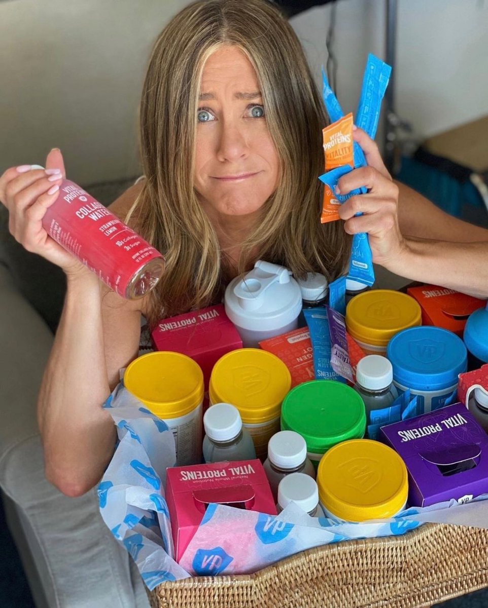 vitalproteins's tweet photo. The secret’s out! We’re so excited to have Jen on board as our new Chief Creative Officer. 🥳 She’s been using our Collagen in her coffee and smoothies for years and it’s about time she let the world know that wellness starts from within. Let’s do this! #vitalxjen https://t.co/OSPKY8uMOI