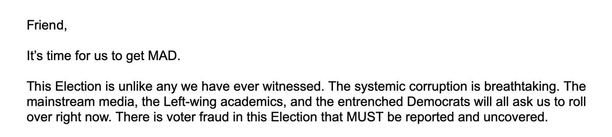 Fundraising for appeal by @newtgingrich for election defense fund calls for fraud to be 'reported and uncovered' (in that order)