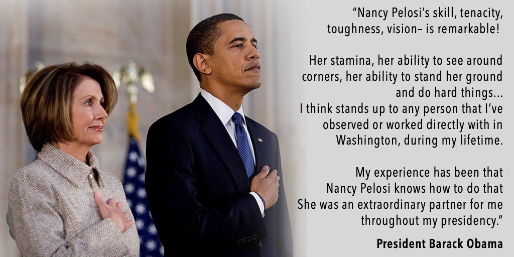 Speaker Pelosi's legislative successes are legendary.The House ACA passed in 2009 by Pelosi had a public option.The 2009 Cap & Trade passed by Pelosi addressed climate change - in 2009. Pelosi looks to our future & knows how to bring our diverse coalition together