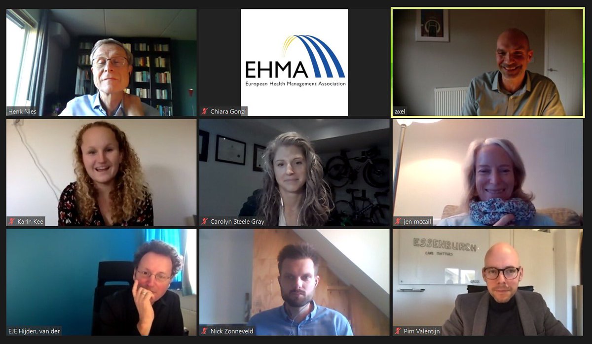 EHMAinfo's tweet photo. Great roundtable discussion with the editors and authors of the book ‘How to Deliver #IntegratedCare: A Guidebook for Managers’,  discussing practical advice on how to implement various aspects of #careintegration, such as finance, #digitaltechnology and evaluation.
#EHMA2020 https://t.co/UA6yykzKHw