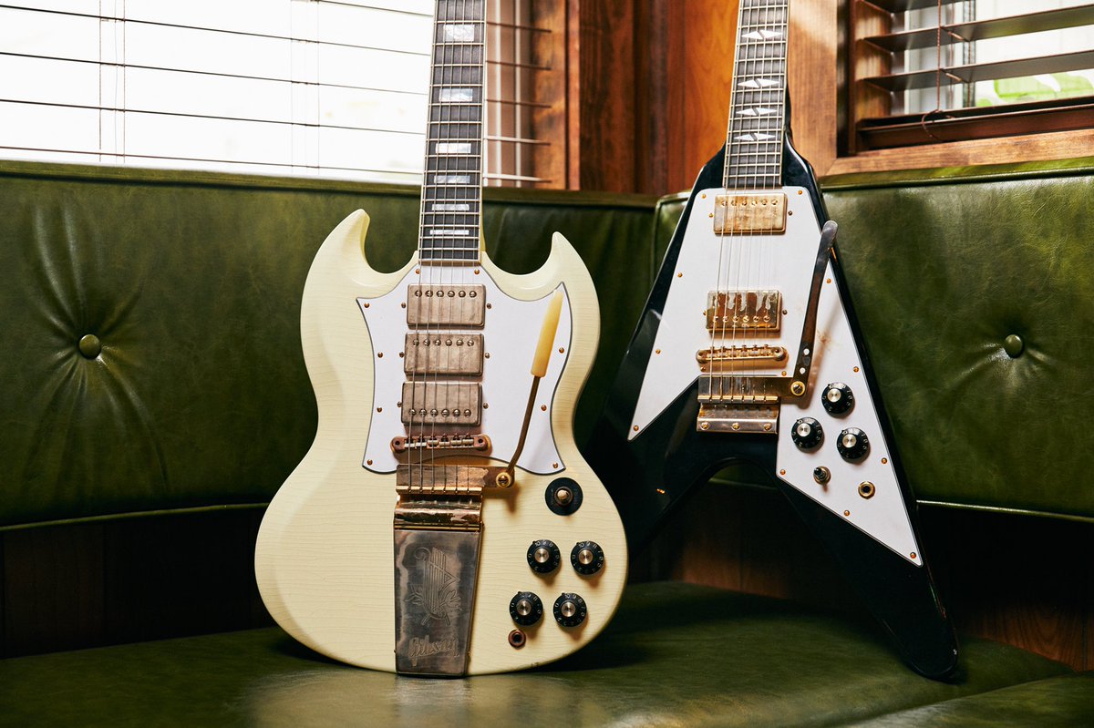 Jimi was not monogamous when it came to guitars, and he didn’t always play his SG or Flying V on stage.  But in his more contemplative moments before a show, or when he really needed to channel his inner Clarksdale… he often turned to the weighty tone of his Gibsons. #Gibson