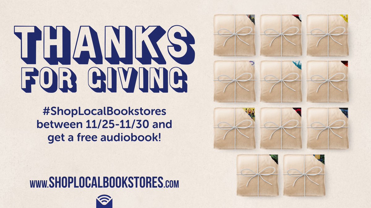 Spend at least $15 at BOOKSTORE between 11/25-11/30, and you’ll get to choose a bestselling audiobook from @librofm for free! The audiobooks will remain a mystery until 11/25, so stay tuned: shoplocalbookstores.com #ShopLocalBookstores

#edenbooksus #romancelisteners
