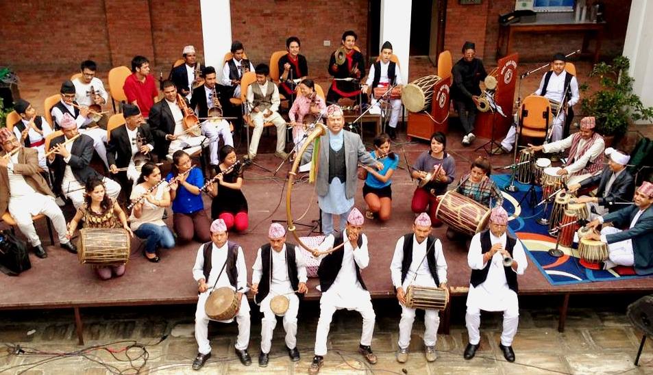 Nepalese Folk Symphony Orchestra of the Nepal Music Center based in Kathmandu, Nepal. Established in 2017. http://www.nepalmusiccenter.com/  #Orchestra  #OrchestraDiversity  #DiversityofOrchestra 40/