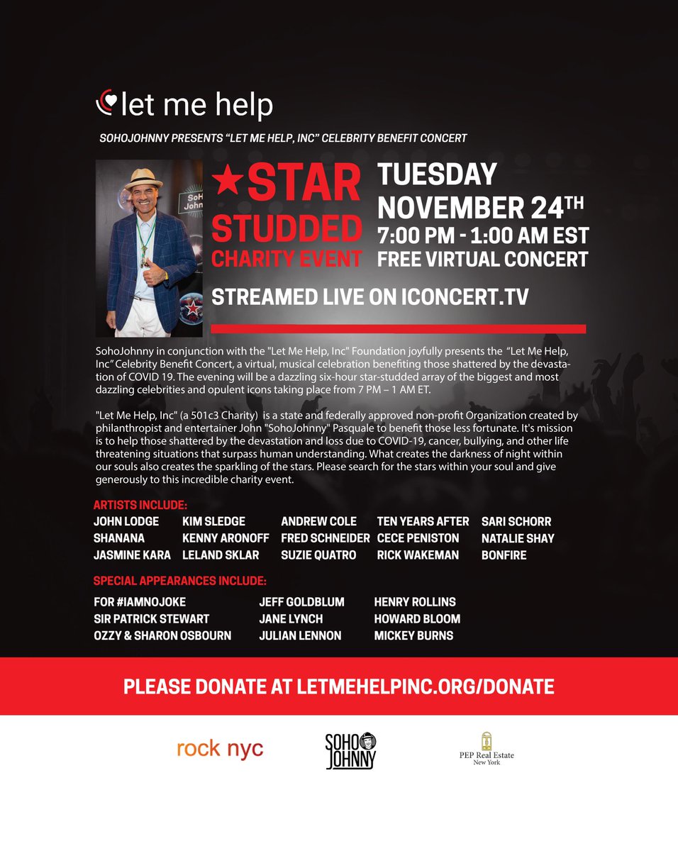 lastmodelstandg's tweet photo. #iamnojoke #love #letmehelp #togetherathome #covid_19 #covid #help #nonprofit #helpingothers #charity #charityevent #virtualcharity #livestream #cancer #cancersucks #bullying #stopbullying #concert #sirpatrickstewart #jeffgoldblum #jimmystarshowwithronrussell @IAMNOJOKESONG https://t.co/5NFyx4Xg0v