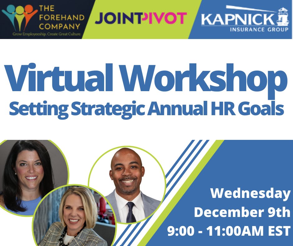 KapnickKIG's tweet photo. Together with The Forehand Company and @JointPivot, Kapnick is offering a free workshop for HR pros on how to set strategic annual goals that get employee and leadership buy in. 

Learn more and register here: https://t.co/XR0Fxo1fDY https://t.co/qult4ZpIF8