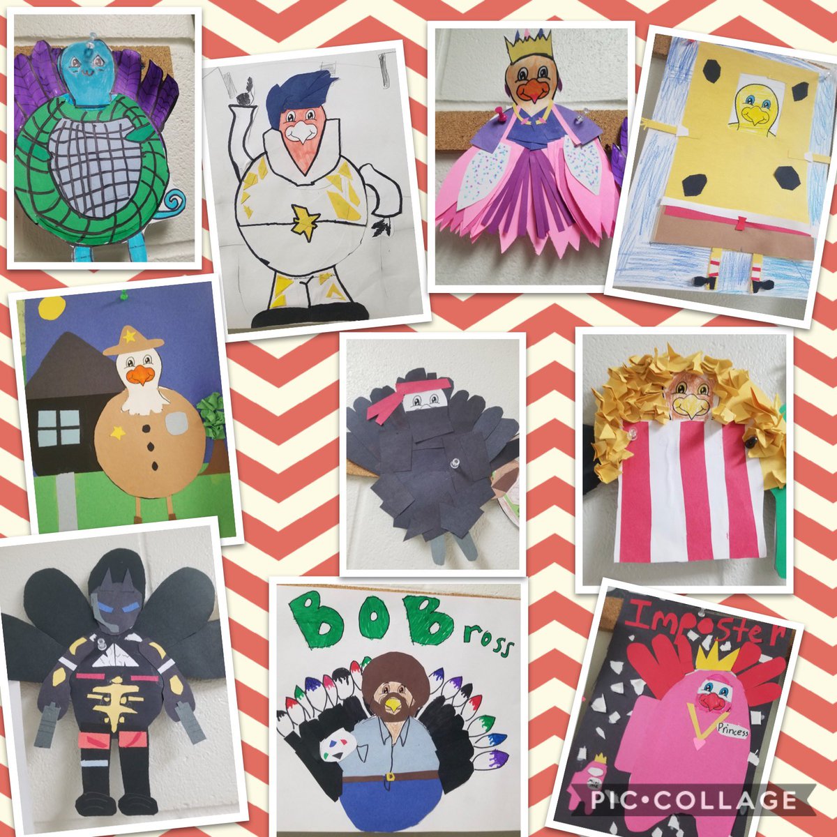 5th Grade Collage Turkey in Disguise <a href="/hcebulldogs/">Hill Country ES- Bandera ISD</a>