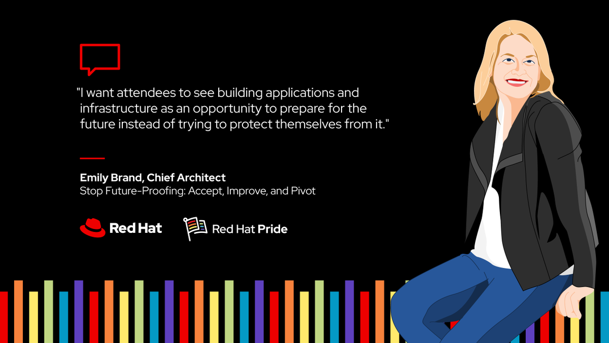 Don't miss Emily presenting "Stop Future-Proofing: Accept, Improve, and Pivot" during <a href="/lesbiantech/">LWT</a> Debug 2020 Summit! #LWTSUMMIT #LifeAtRedHat