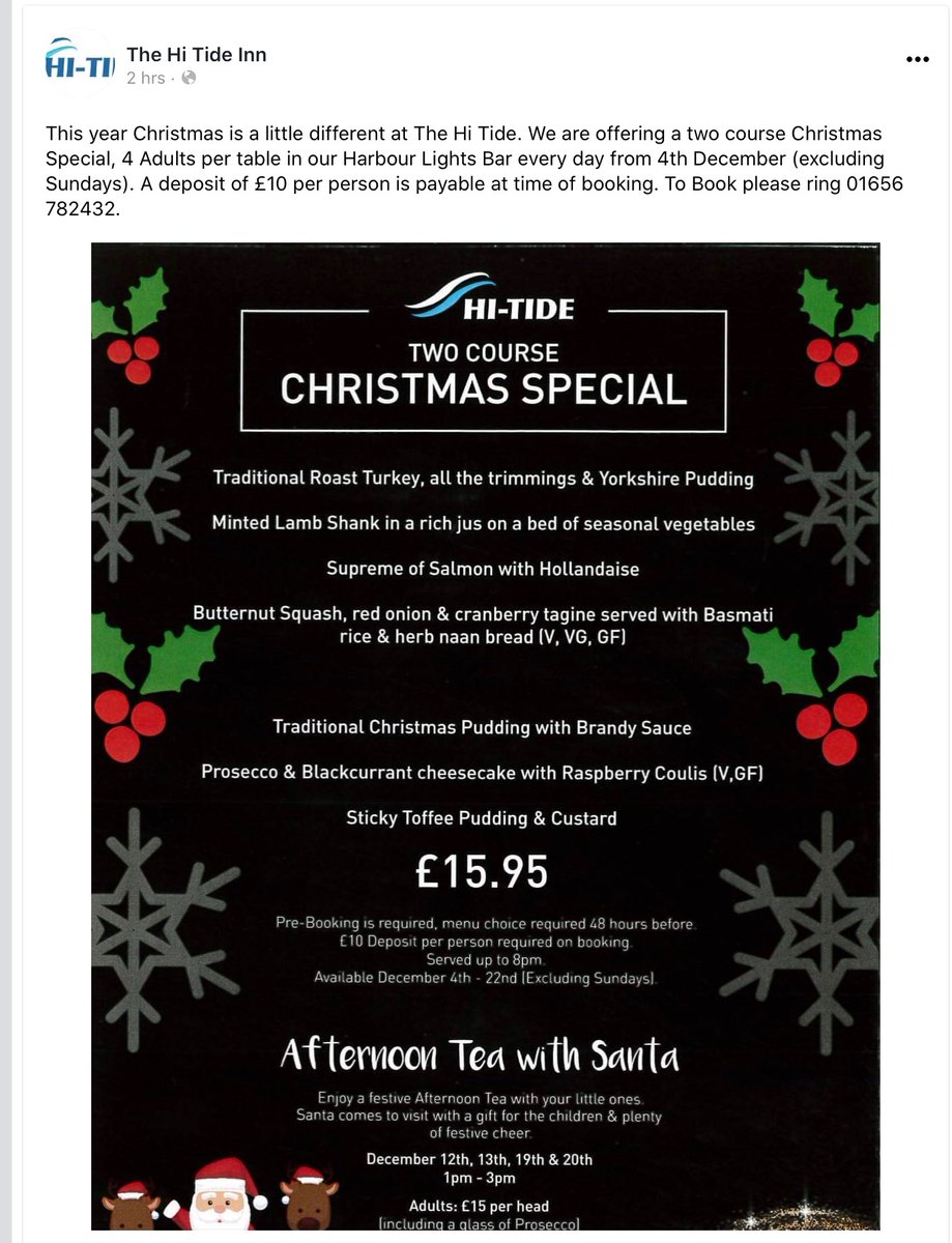 Christmas Menu 2020