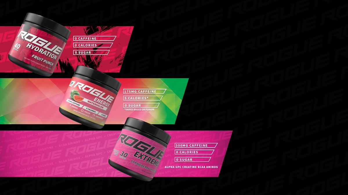 TheRogueEnergy's tweet photo. Did you know we have 4 distinct product lines of Rogue?

1⃣ Energy - Flagship energy &amp; focus line
2⃣ Hydration - Zero caffeine Gatorade replacement
3⃣ Extreme - Powerful full body energy formula
4⃣ Shake - New zero calorie, delectable energy milkshake

https://t.co/2hGZmYkBfS https://t.co/wqxPQ8iyrZ