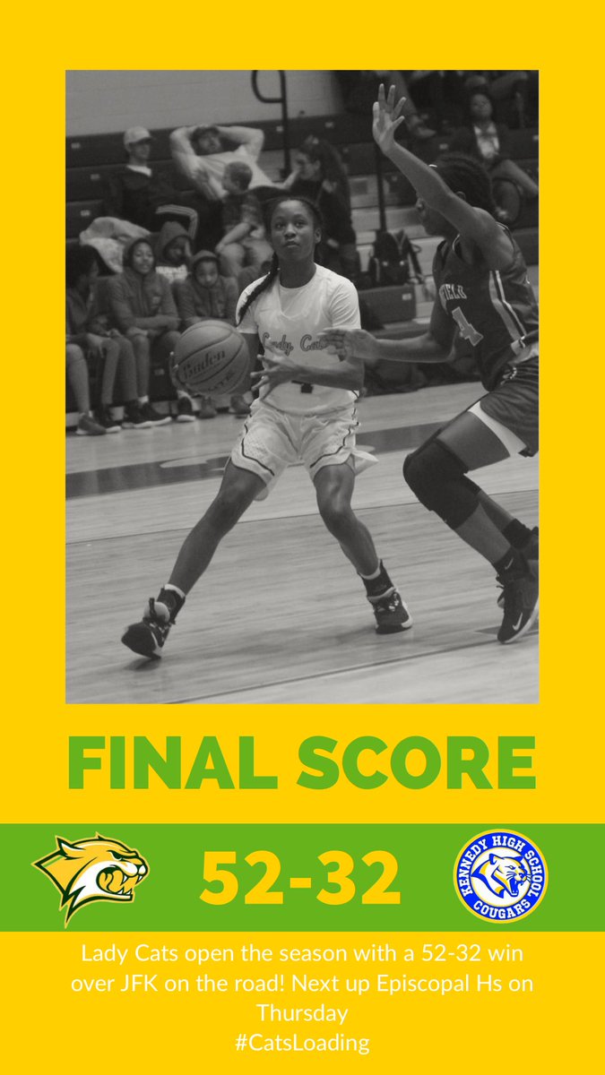 _LadyCatsHoops's tweet photo. Solid opening night win for our Lady Cats on the road! 

➡️ : Next Up

🏫: Episcopal Hs

🏟: Episcopal Hs

🗓: Nov 19th 

💳: https://t.co/GDkuOSW5g7 https://t.co/ZtHblXD4gm
