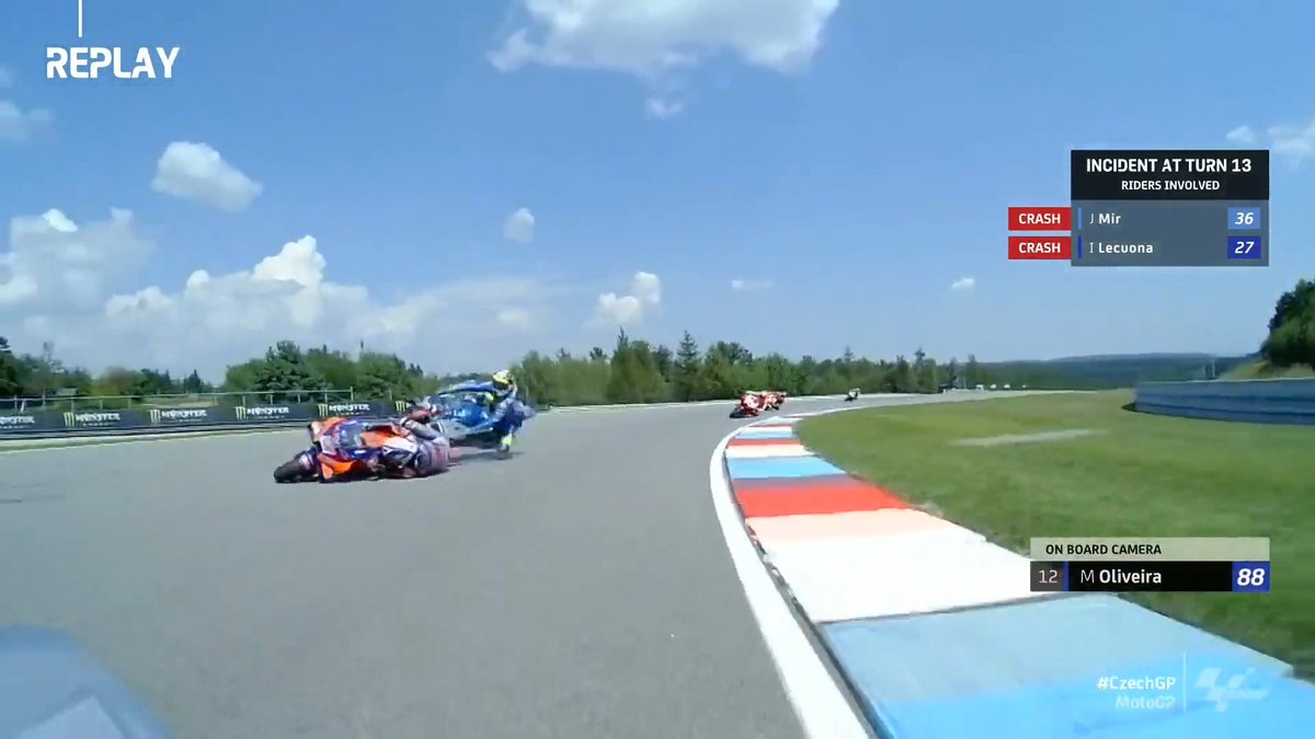 Unfortunately, Mir's Championship run met a further setback A racing incident with Lecuona saw Mir finish the 3rd race of the season at Brno with just 11 points next to his name  #MotoGP