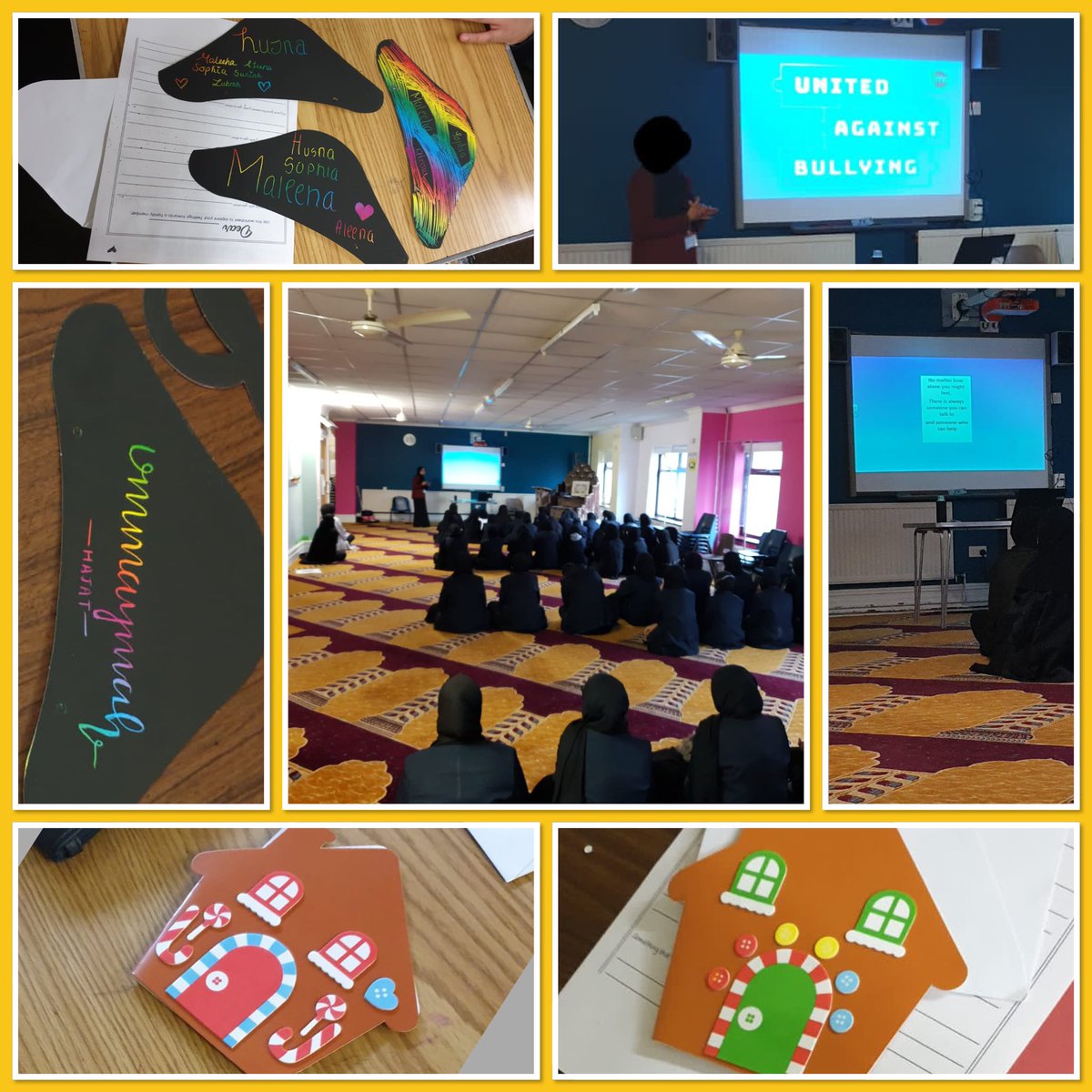 imocharity's tweet photo. Today at #AlIslah we delivered a whole school assembly on #AntiBullyingWeek
followed by a #YouthConnect session on #mindfulness and #relaxation, the girls really enjoyed the arts and crafts activities. Thanks to @BBCCiN @Simon_Antrobus for supporting this work. #SelfCareWeek https://t.co/qBIrz0m7od