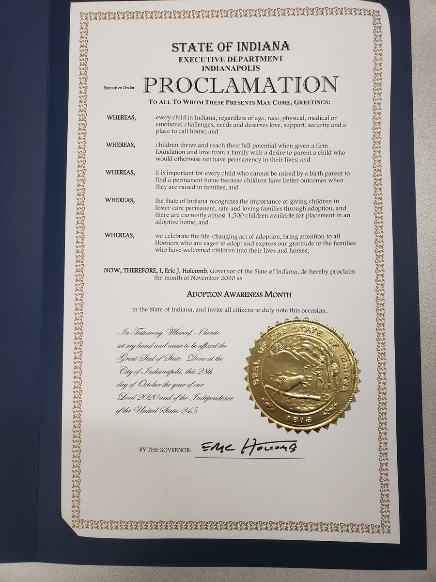 IndianaDCS's tweet photo. ICYMI - It's #NationalAdoptionMonth! Help us raise awareness and spread the word! https://t.co/dNzHslhVDh