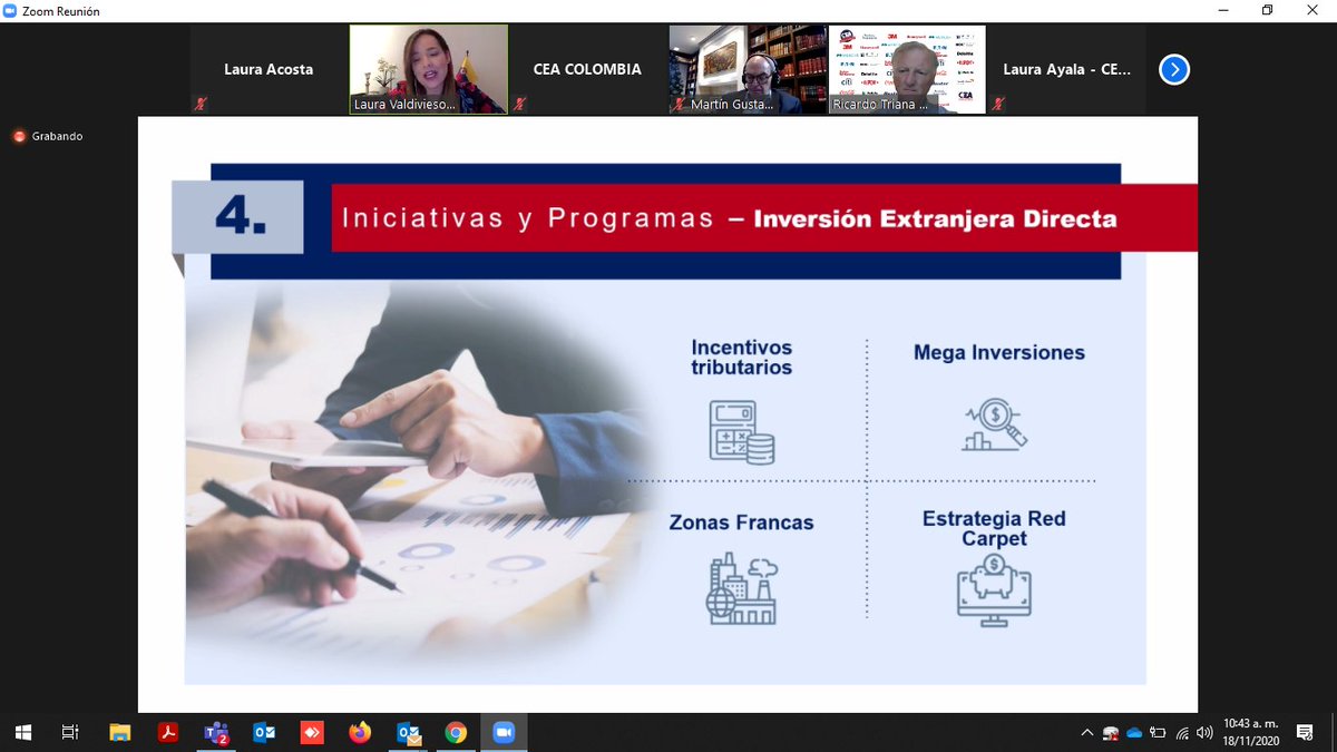 AraujoIbarraCol's tweet photo. Martín Gustavo Ibarra junto a @LauraValdivieso, Viceministra @MincomercioCo participan en #PowerTalkLive de @CEAColombia para hablar sobre el nuevo régimen de mega inversiones en Colombia para impulsar la estrategia #Nearshoring. https://t.co/pIipXVMwDI