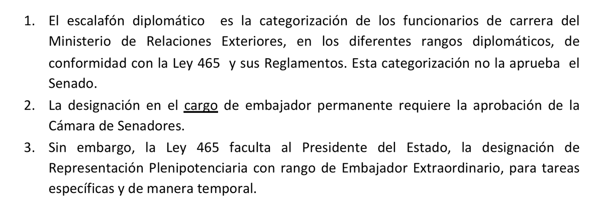 KarenLongaric's tweet photo. Sobre opiniones del Min de Justicia Dr. Lima el 15/11 sobre Escalafón Diplomático:
-Ley 465 de 2013 daba plazo  de  2 años para reglamentar el escalafón. Fue  recién  en  mi  gestión que lo hicimos
-Reglamento y Escalafón se hicieron cumpliendo a esa ley

Info designación Emb.👇 https://t.co/0tB6VGi3kp