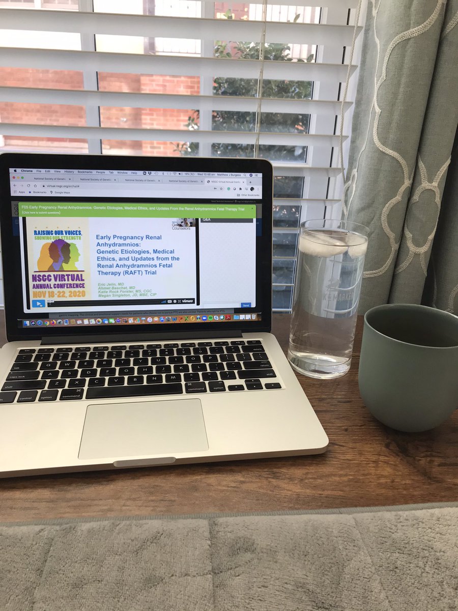 I have my #glassofwater &amp; #cupoftea I’m now all set for my first preconference symposium session #NSGC20 #BaylorGenetics