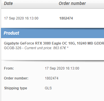 Coucamp's tweet photo. @Caseking Gigabyte GeForce RTX 3080 Eagle OC 10G waiting since 2 months https://t.co/CPTeHNfwel