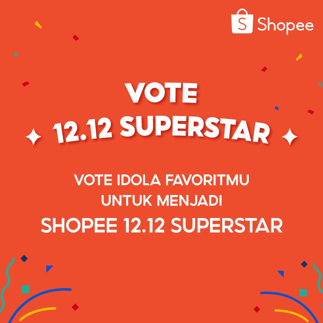 Saripull2's tweet photo. Vote idola favoritmu untuk menjadi Shopee 12.12 Superstar! Vote sekarang dan menangkan iPhone 11! https://t.co/KKiXrRng63 https://t.co/3Dl6W32IVW