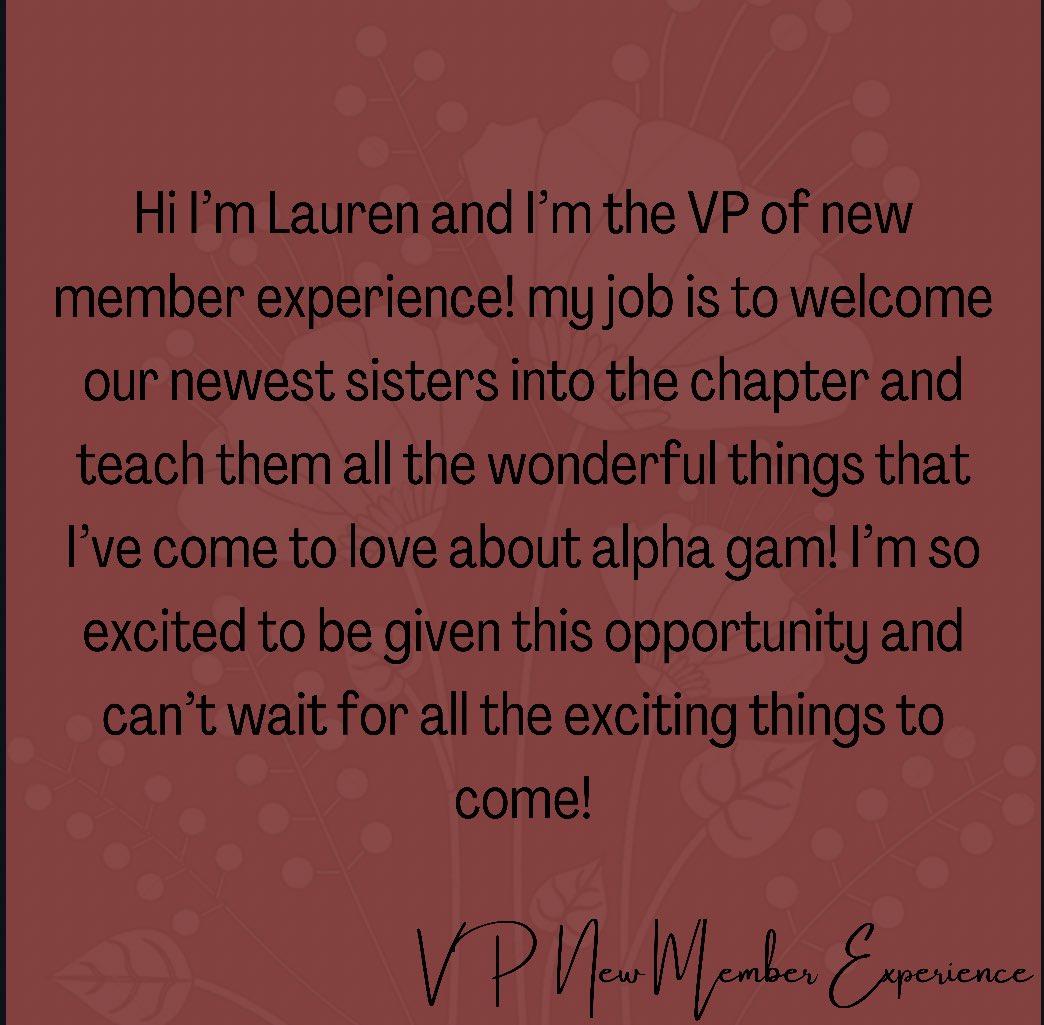 𝚅𝙿 𝙽𝚎𝚠 𝙼𝚎𝚖𝚋𝚎𝚛 𝙴𝚡𝚙𝚎𝚛𝚒𝚎𝚗𝚌𝚎, 𝙻𝚊𝚞𝚛𝚎𝚗 𝙼𝚎𝚎𝚜𝚎