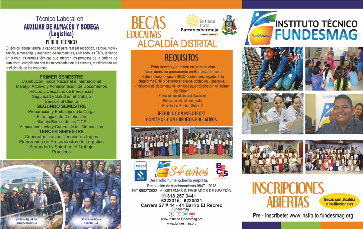 fundesmag's tweet photo. Inscripciones Abiertas I Semestre de 2021

Inscribete en:
https://t.co/ajRCUKiT17

#estudiaconnosotros #institutoFUNDESMAG https://t.co/3edZxNCbEm