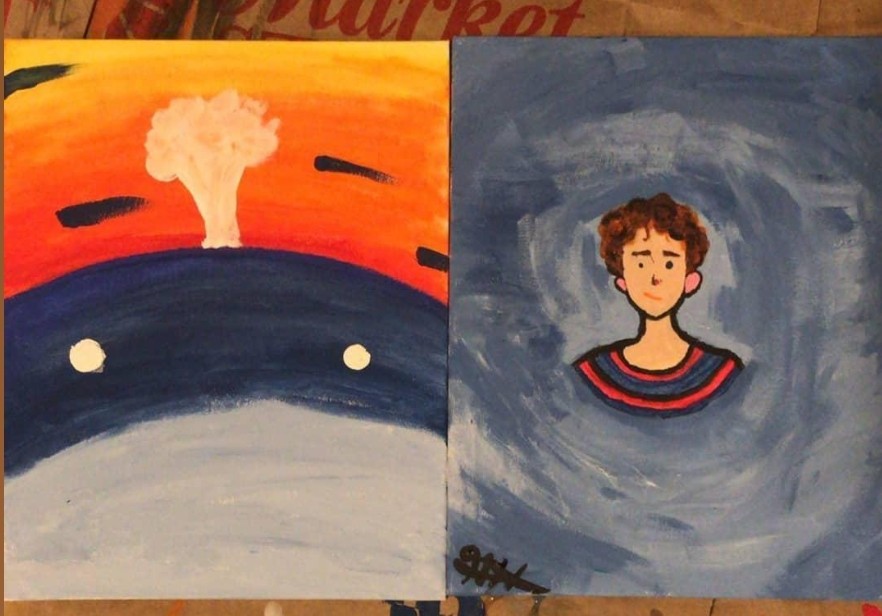 DatLy32522201's tweet photo. My girlfriend and I made sum art 🙂✨ #achsyearbook2021 #achscreations https://t.co/bex2P95SyT