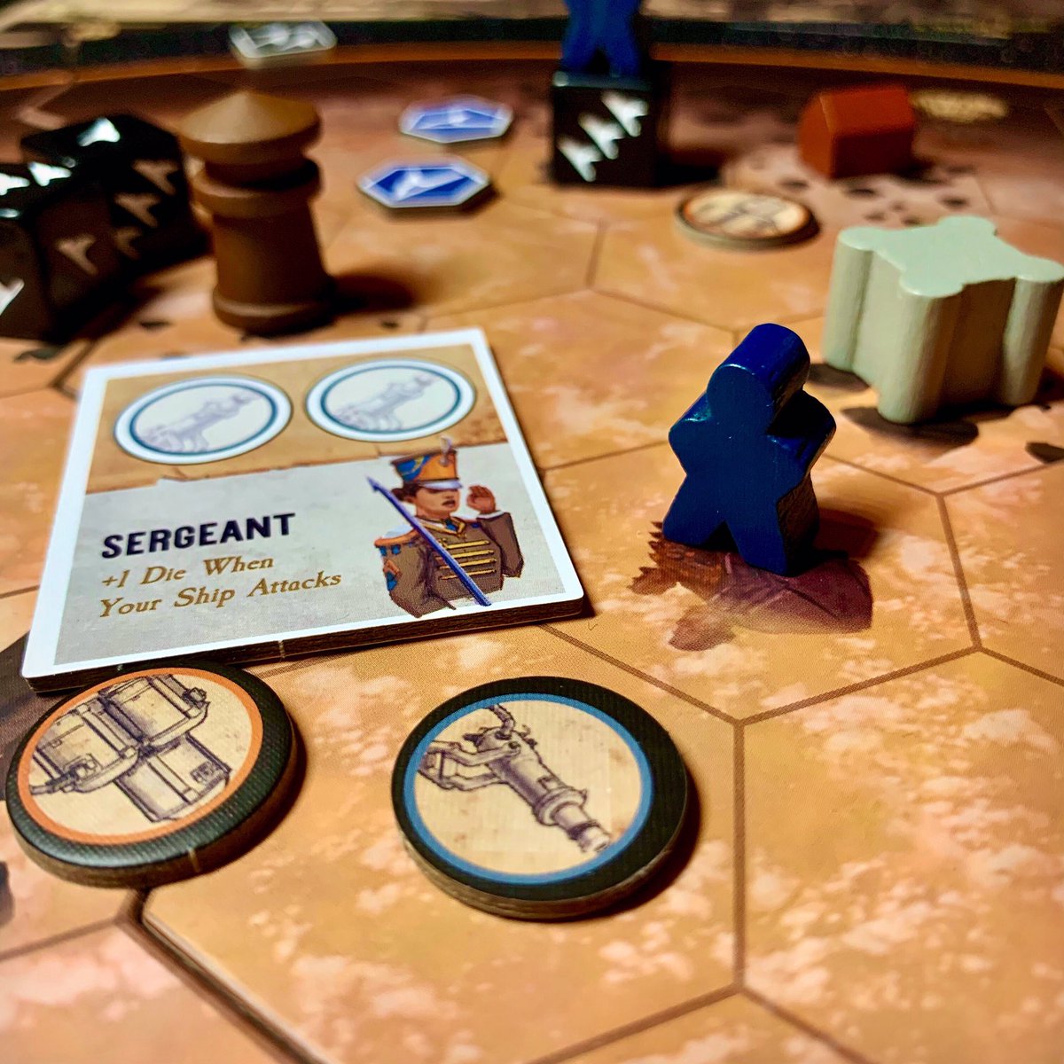 TabletopNate's tweet photo. Which are you, the Sergeant or the Worker? Do you take the military or the agriculture strategy in #boardgames? Would you be putting up a good fight or working hard to provide resources?
#whichcharacterwednesday
#Landstormgame #Landstorm #Windward #Windwardgame #boardgame https://t.co/3RX2qIezxj