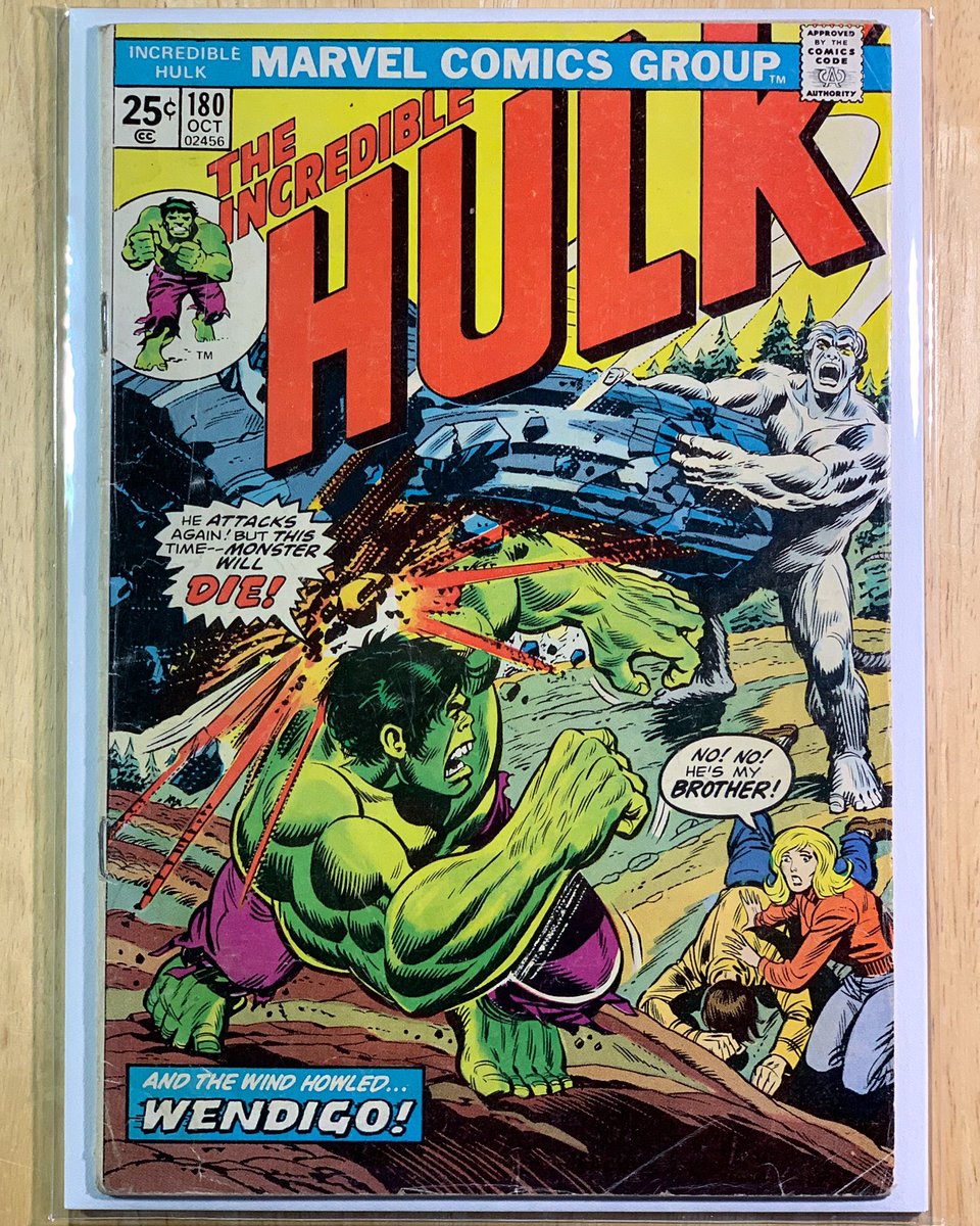 32_pages's tweet photo. Incredible Hulk 180 (1974) - First appearance of Wolverine in cameo. I will be posting a flip through of the interior pages of my well loved copy later #wolverinewednesday 
https://t.co/wl8Z6gFSCD
.
#xmen #hulk #incrediblehulk #wolverine #firstappearance #wolverinefans https://t.co/WttissTNft