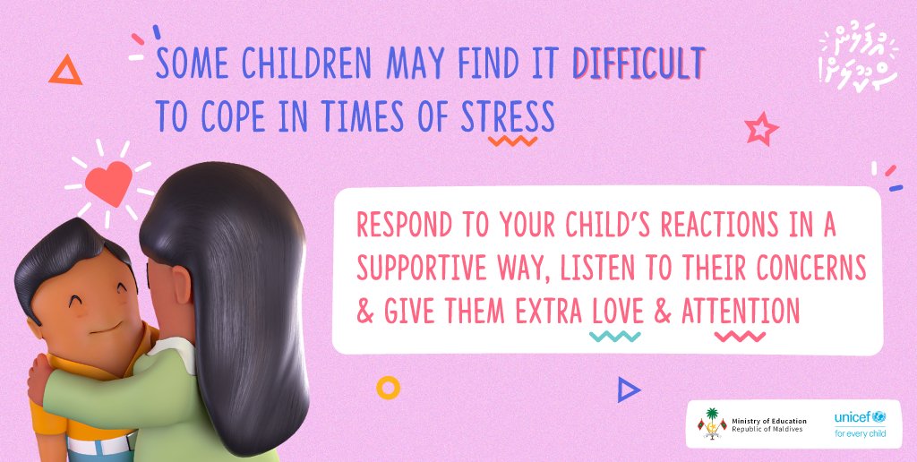Create a safe and supportive environment at home by:

🔹Not dismissing children’s fears 
🔹Teaching children to recognize signs of stress in themselves
🔹Allowing children to express their feelings without judgment

#UfalunSchoolah
