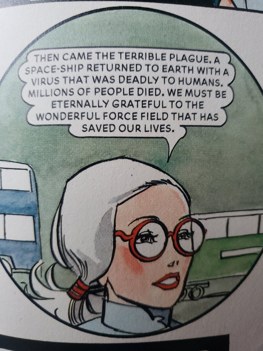 My 9yr old daughter now calling for recognition that she "discovered" this annual  She also feels I missed two pertinent images: 1. The virus came from space  #BuntyKnew