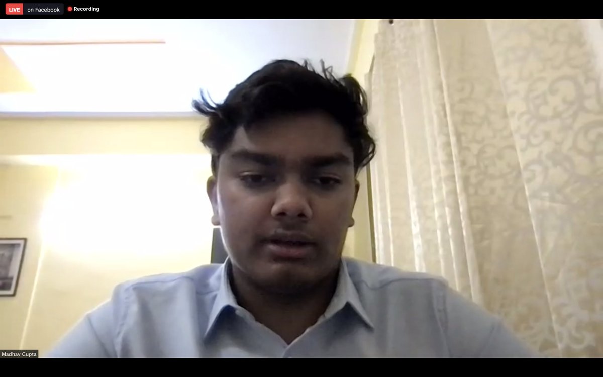 OrionYouth's tweet photo. .@Madhav_G22 shares the what his believes that the @UN @UNinIndia should initiate for #DiversityAndInclusion, at the @UNV_India #YIOS2020 https://t.co/vz7ca7rWTP