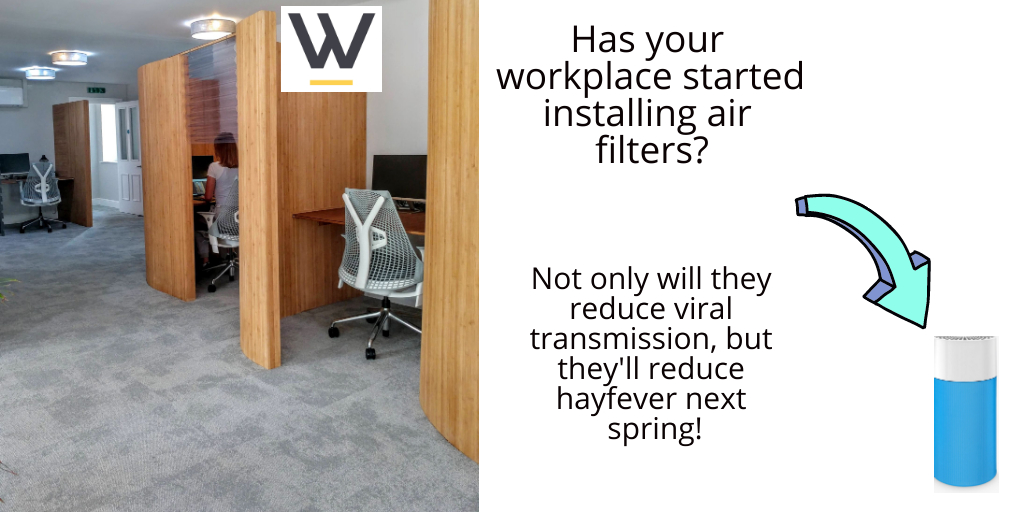 Trying to be as Covid secure as possible, so our members can still come in. The air filters have been really well received!