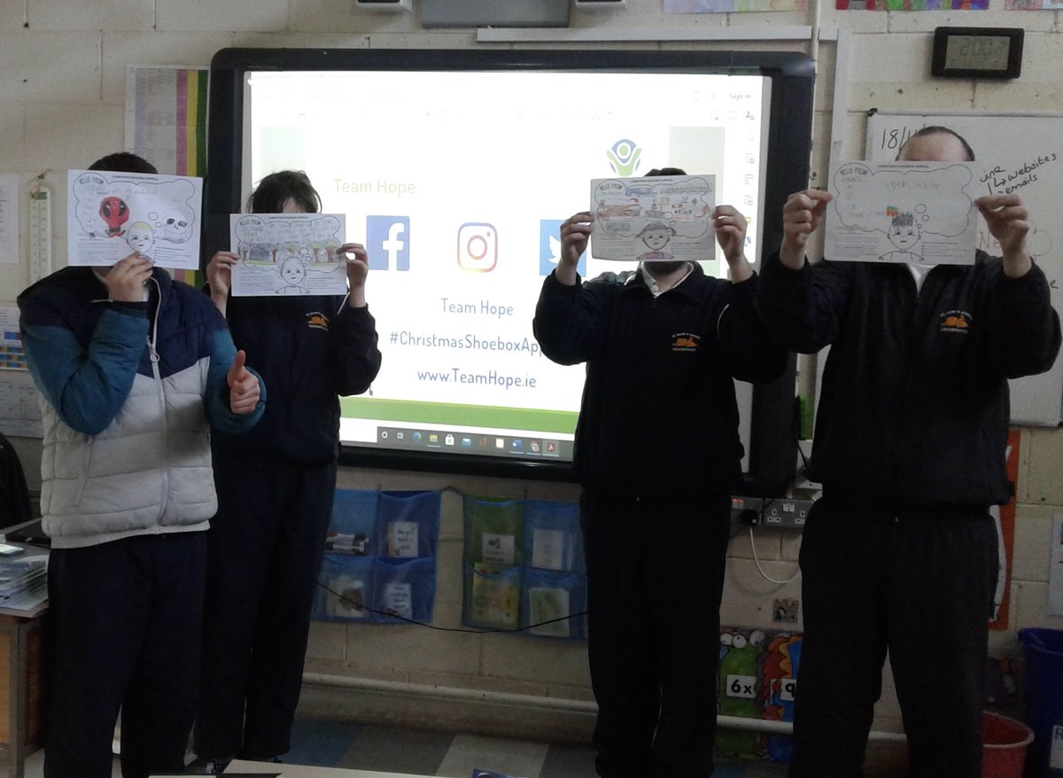 MsNiamhBrady's tweet photo. My Ss enjoyed learning about #TeamHope today & participating in their #ChristmasShoeboxAppeal Delighted we could personalise our box to let the recipient know more about us & to build our box online as well 💚🎄❤️ @TeamHopeIreland #SPHE #TeamUpForTeamHope #EveryBoxCounts https://t.co/rkaBufZKAf