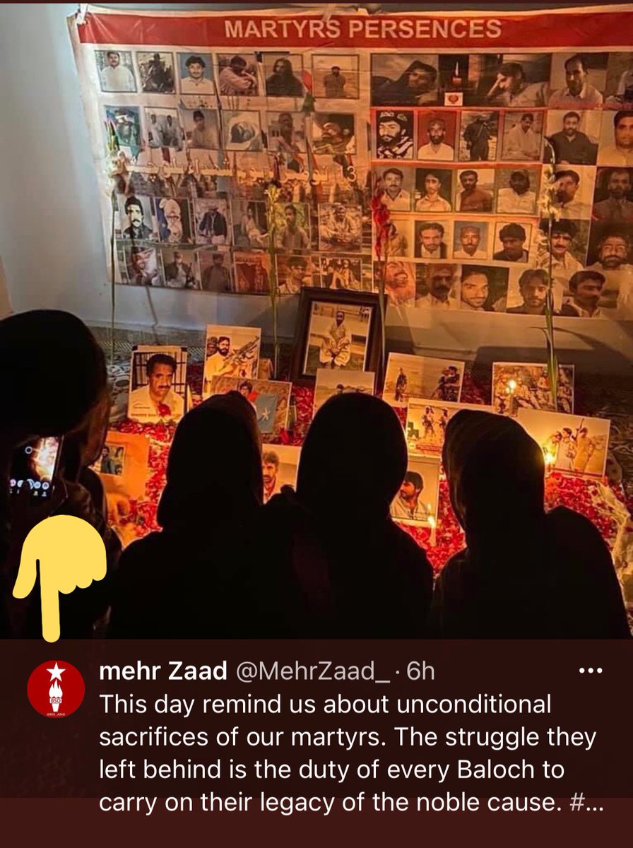 Same day 13 Nov after BSO-Azad meet, same mysterious 4 women held a so called “maryrs day”.Note martyrs on this wall are all BRAS terrorists involved in carrying out acts of terrorismNote:-BRAS Aslam Achu-BLA Balach Marri-BLA terrorists training in Afghan terror camps./7