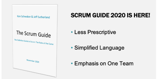 Scrumdotorg's tweet photo. The updated version of the Scrum Guide is now available! New updates include simplified language, less prescriptive and emphasis on the Scrum Team working together as one. Read here: https://t.co/fZZVLbRo6r #ScrumGuide2020 https://t.co/bb4gPj4gRM