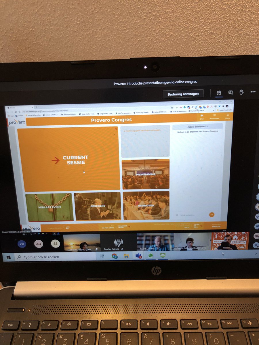 Uitleg over het online congres voor 23 november vindt plaats. Voorbereidingen zijn volop gaande.