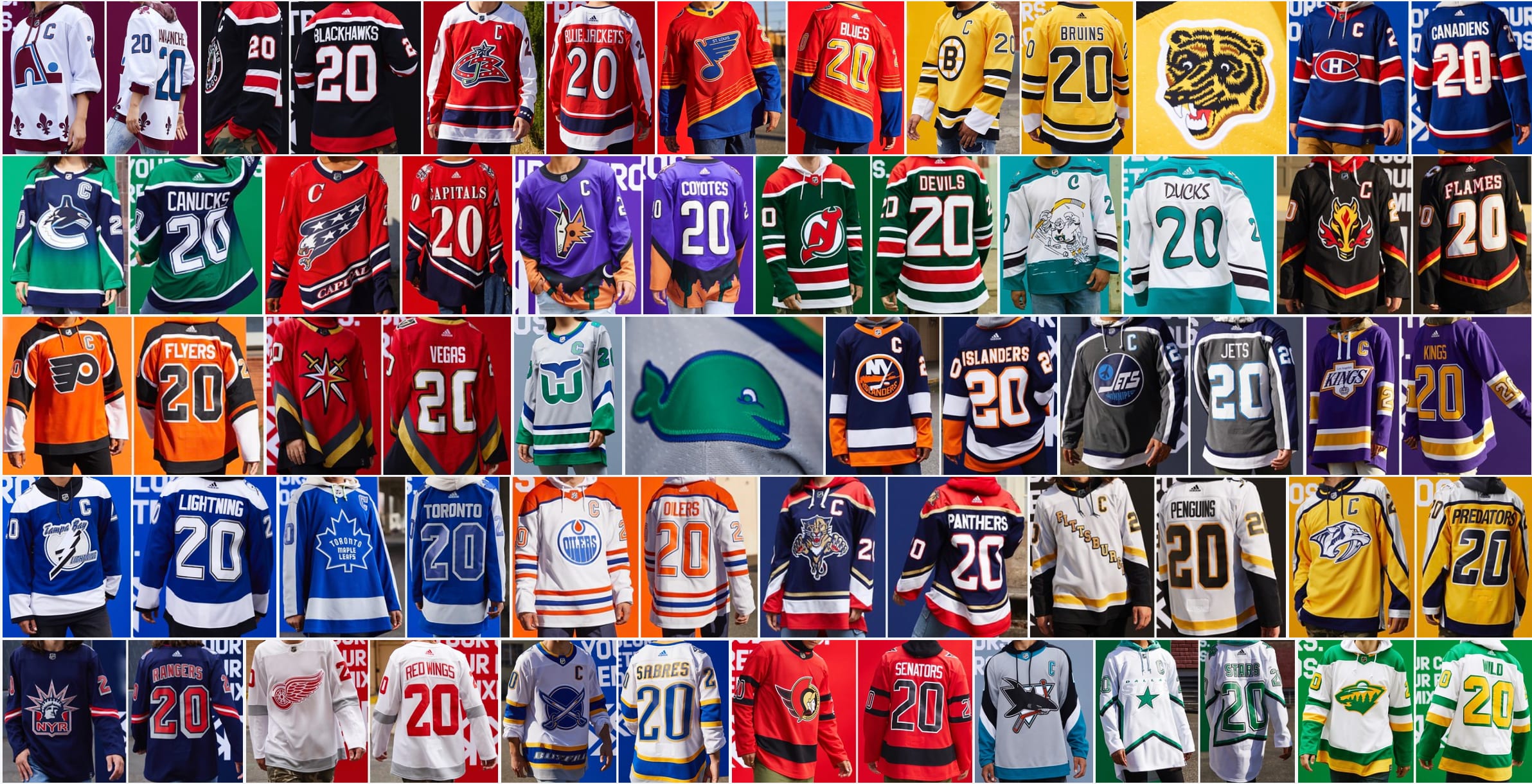 A Look at All 31 NHL Reverse Retro Jerseys