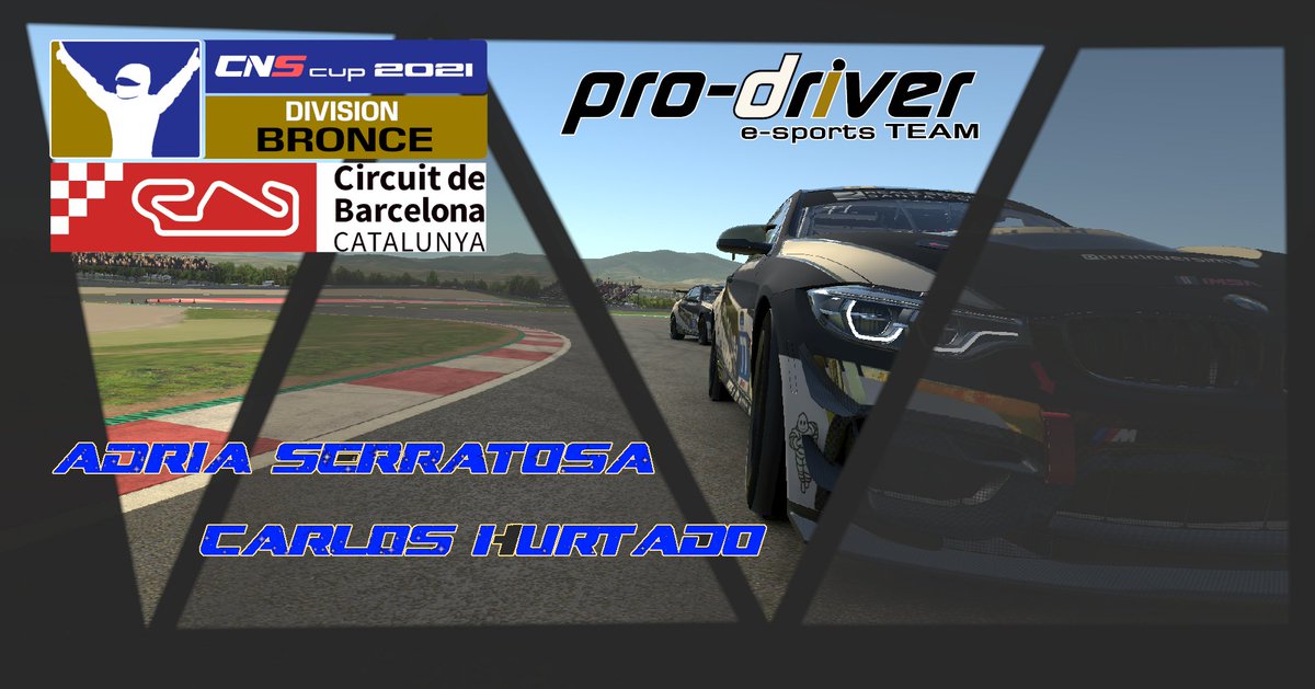 prodriversim's tweet photo. Continuamos con @CnsCampeonatos , esta noche toca M4!
@azidosulfuriko y @aserratosa formarán parte de la parrilla de salida...Barcelona nos espera!
#dalegas #goprodriver
@iRacing
Retransmisión Oficial:
https://t.co/z9wOsLml9j https://t.co/CkOslEZk9B