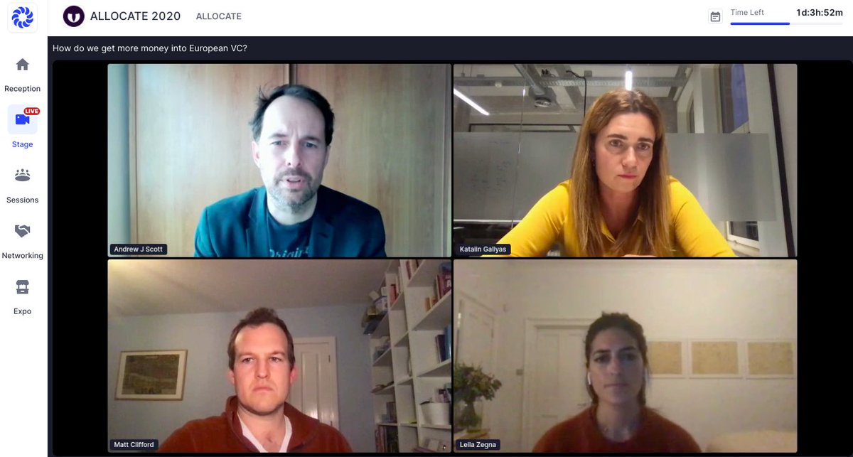 ALLOCATE (@allocategp) on Twitter photo #ALLOCATE Day 2 is underway!
First discussion of the day: How do we get more money into European VC?
<a href="/katalinG/">Katalin Gallyas</a> @lrastegar <a href="/matthewclifford/">Matt Clifford</a> <a href="/andrewjscott/">Andrew J Scott</a> #ALLOCATE Day 2 is underway!
First discussion of the day: How do we get more money into European VC?
<a href="/katalinG/">Katalin Gallyas</a> @lrastegar <a href="/matthewclifford/">Matt Clifford</a> <a href="/andrewjscott/">Andrew J Scott</a>