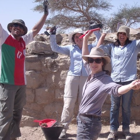 BatWHS's tweet photo. Hooray! It's Oman's 50th National Day! Yes, Salim Said is wearing an #Oman flag jersey. 😁 How are you celebrating? #OmanNationalDay50 #omannationalday #monumentsofarabia #bronzeageoman #archaeologyofarabia #archaeology https://t.co/i9zfk9gbcF