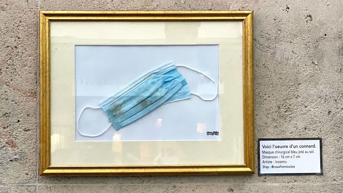 Un street-artist affiche 50 « masques de connard » jetés dans les rues de Paris lebonbon.fr/paris/news/str… via <a href="/_LeBonbon/">Le Bonbon</a> 

#ecologie #planete #environnement #artiste #Paris #expo #exposition #exclusive #confinement #toureiffel #Pompidou