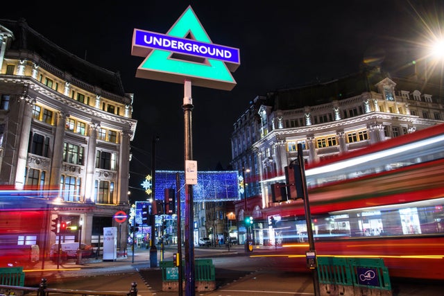 rshotton's tweet photo. Playstation takeover of Oxford Circus sees them change the roundels into the shapes from the controller &amp; Mile End station is now being rebranded Miles End, in a nod to Marvel’s Spider-Man: Miles Morales

https://t.co/w4vTvzZvaw https://t.co/TQ6mSCZivD